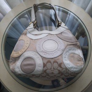 Vintage Coach F18824 Patchwork Circles Purse